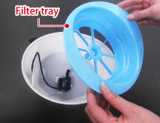 Remove filter tray