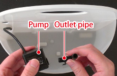 Remove outlet pipe