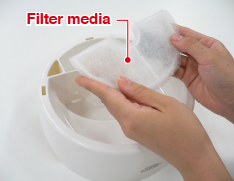 Remove filter media