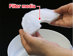 Remove filter media