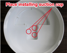 Place installing suction cup