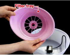 Remove filter tray